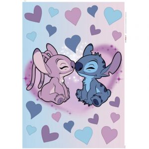 Komar Sticker mural Stitch et Angel C&acirc;lins et C&oelig;urs