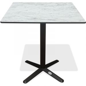 DCB Garden BISTRO - Table carr&eacute;e de jardin en acier et plateau HPL - CITY GARDEN