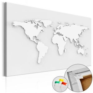 Artgeist Tableau en liège - Monochromatic World [Cork Map] 90x60