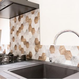 Lot de 2 Bandeaux Aluminum Motif Hexagonal - 99deco - L90xH20cm Ep.3 mm