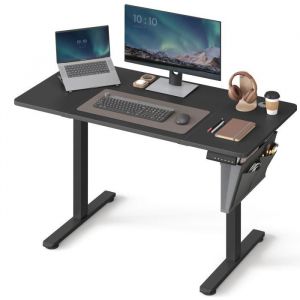 Songmics Bureau électrique assis-debout 60 x 120 x (72-120) cm noir d'encre