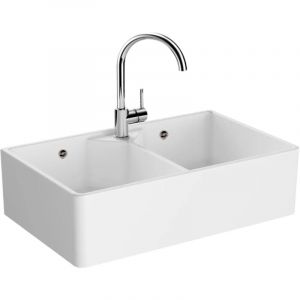 vitra Vier timbre d'office céramique blanc belfast 2 bacs