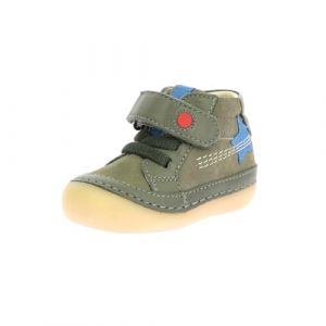 Kickers Mixte Enfant Sokistic, Kaki Etoile, 25 EU