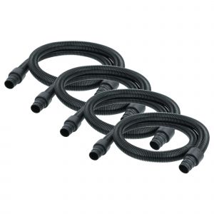 Vhbw 4x Tuyau flexible universelle pour aspirateurs courants - 2 m noir, avec raccord circulaire 32mm / 35 mm / 38 mm