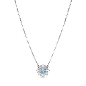 Swarovski COLLIER 5536742 - Collier Métal Argenté Cristal Bleu et Blanc Femme