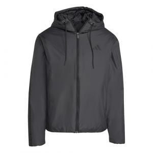 Adidas Homme Essentials CLIMAWARM 3 Stripes Insulated Hooded Jackets, black/black, M