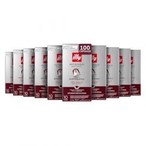illy Café Torréfié INTENSO en capsules compatibles* - 10 étuis de 10 capsules