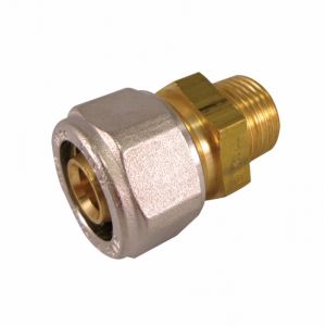Image de Quick Plomberie Raccord droit m&acirc;le &agrave; compression pour tube multicouche