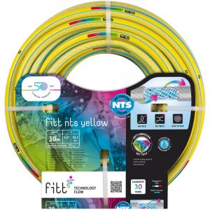 Nts yellow 1/2 (12,5mm) 30 m - Tuyau d'Arrosage pour Jardins pour Utilisation Intensive, Robuste et malléable, pour Usage intensif - Jaune - Fitt