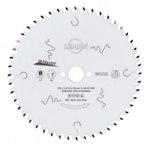 Leman Lame de scie circulaire hm Ultracut pour le bois - LSC.964C.W - 190 mm - 30 mm - 1.6 mm - 48 dents