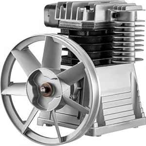 VEVOR Pompe à Tête de Compresseur d'air 375L 3KW Type de Piston Tête de Pompe à Double Cylindre 1300tr / min 1 Etage 11 Bar Construction de Tête de Pompe à Cylindre en Aluminium