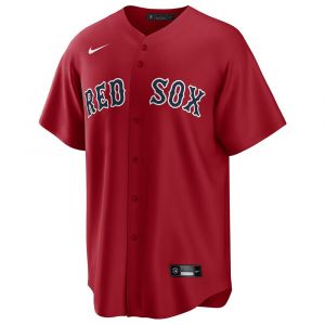 Nike T-shirt à Manches Courtes Mlb Boston Red Sox Official Replica Alternate M Scarlet