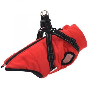 VidaXL Manteau pour chiens avec harnais imperméable réfléchissant L32