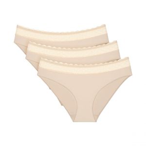 Triumph Lot de 3 culottes &eacute;chancr&eacute;es beige