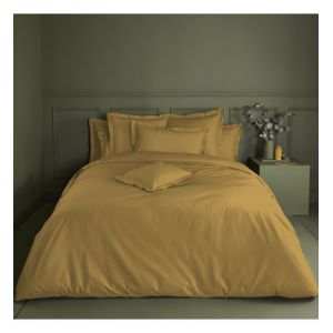 Housse de couette percale de coton 90 fils/cm² emeraude Olana