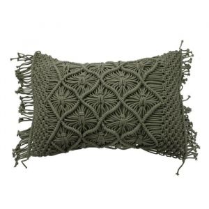 Image de Coussin Macrame 40 x 60 cm Vert clair