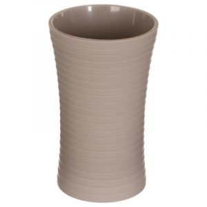 Image de Gobelet Salle de Bain "Strié" 11cm Taupe Prix