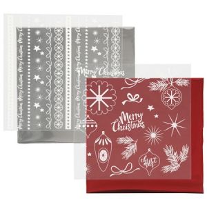 Creotime Set de papier transfert métallisé - Déco de Noël - 15 x 15 cm - 4 pcs