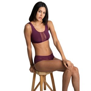 Passionata Top court dos ouvert Leila rouge violet