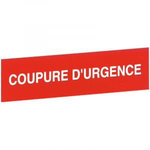 Legrand Etiquette autocollante ''coupure d'urgence'' - pour coffret ''bris de glace'' - Ref.038094