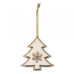 Suspension de Noël Flocon Beige