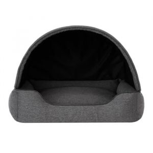 Panier pour chien, maison pour chien en tissu, grotte pour chat, niche pour chien, corbeille pour chien, anthracite, L : 60x47 cm
