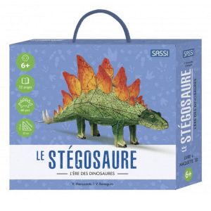 Sassi Coffret Puzzle 3D 46 pièces et livre : Le Stégosaure