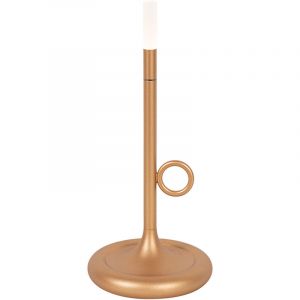 Image de Qazqa Lampe de table d'extérieur dorée avec LED et variateur rechargeable - Sjarel