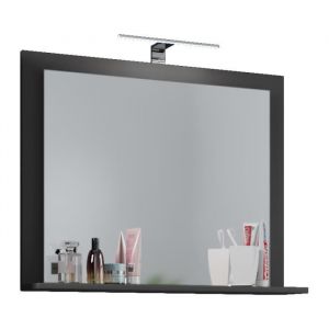 VCB10 Mini Armoire de toilette murale avec miroir avec 1 tablette de rangement, anthracite. - Anthracite