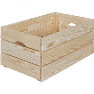 Pegane Cagette en bois de pin coloris Naturel - Longueur 65 x profondeur 31,5 x hauteur 23 cm -