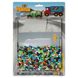 Image de Hama Blister de 2000 perles à repasser avec plaque : Camion