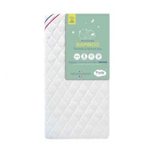 P'tit lit Matelas bébé déhoussable ultra-doux BAMBOO - 60x120 - Blanc