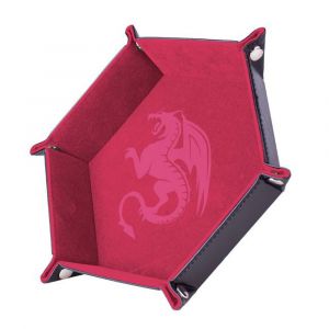 Trade Invaders Piste de dés - Pink Dragon - 19 x 19 cm - Cuir et Velours