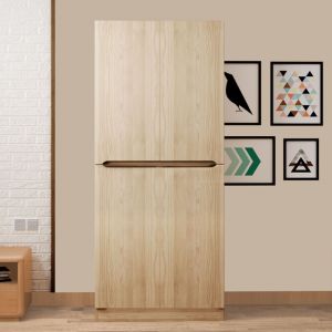Armoire 70 &times; 40 &times; 170 cm, double porte avec petit compartiment de rangement,bois