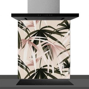 Hexoa Fond de hotte decorative, bambous multicolore 60x70