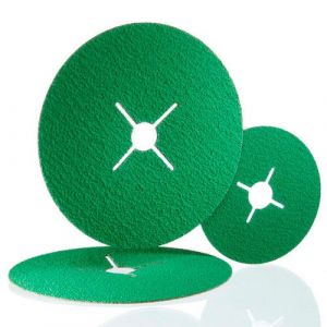 Hermes abrasifs Disque fibre plat céramique CR 456 Procut - Ø 125 mm al. 22 mm - Grain 80 - 4 encoches - Boite de 25 - HERMES - 6177311