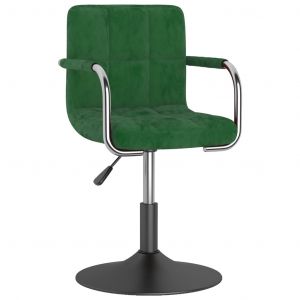 Image de VidaXL Chaise Pivotante De Bureau Vert Fonc¿¿ Velours