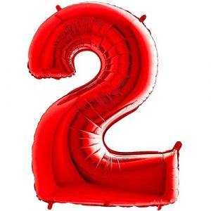 Ballon Al ini Chiffre 2 Rouge 26 66 Cm Grabo Balloons -