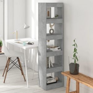 VidaXL Bibliothèque/Séparateur de pièce Gris béton 40x30x166 cm