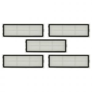 Vhbw 5x Filtre HEPA avec socle compatible avec Xiaomi Mi Robot Vacuum Mop 2 robot aspirateur - Filtre &agrave; air, 15 x 5 x 1,4 cm