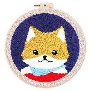 Punch Needle : Petit Renard - avec cadre