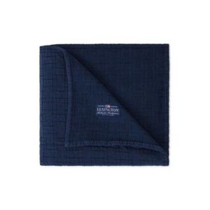 Image de Lexington Couvre-lit panier en coton structuré Bleu
