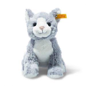 Image de Steiff Soft Cuddly Friends Chat Cassie bleu glacé/blanc, 26 cm