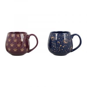 No brand 2 tasses de noel decor dore 531733