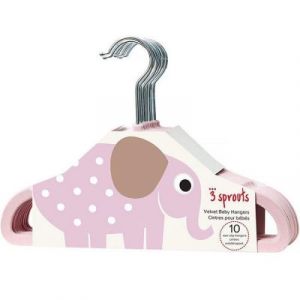 3 Sprouts Cintres, éléphant rose