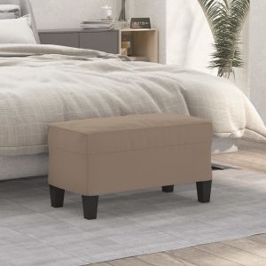 Image de VidaXL Banc Taupe 70x35x41 cm Tissu microfibre