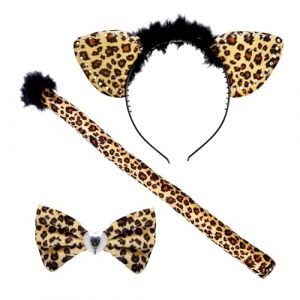 Widmann 8736 N ? Costume de l&eacute;opard avec Strass, Oreilles, Noeud Papillon et Queue, 3 pi&egrave;ces
