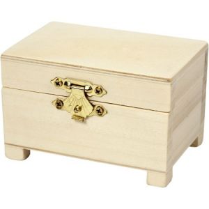 Creotime Coffret à bijoux en bois - 6 x 9 x 6 cm