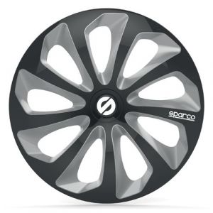 sparco 4 enjoliveurs noir/argent Sicilia 14 pouces