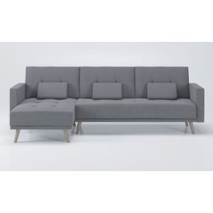 Image de Wellindal AVEON Canapé-chaise longue Verona - Convertible - Gris clair AVEON